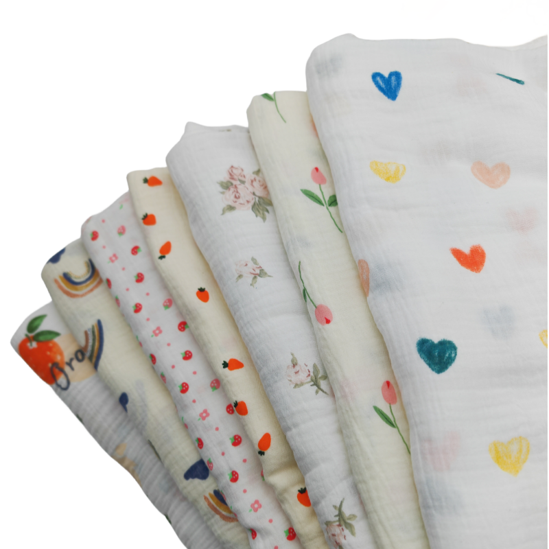 Baby Clothing Yarn - 135x50cm Double Layer Crepe Pure Cotton