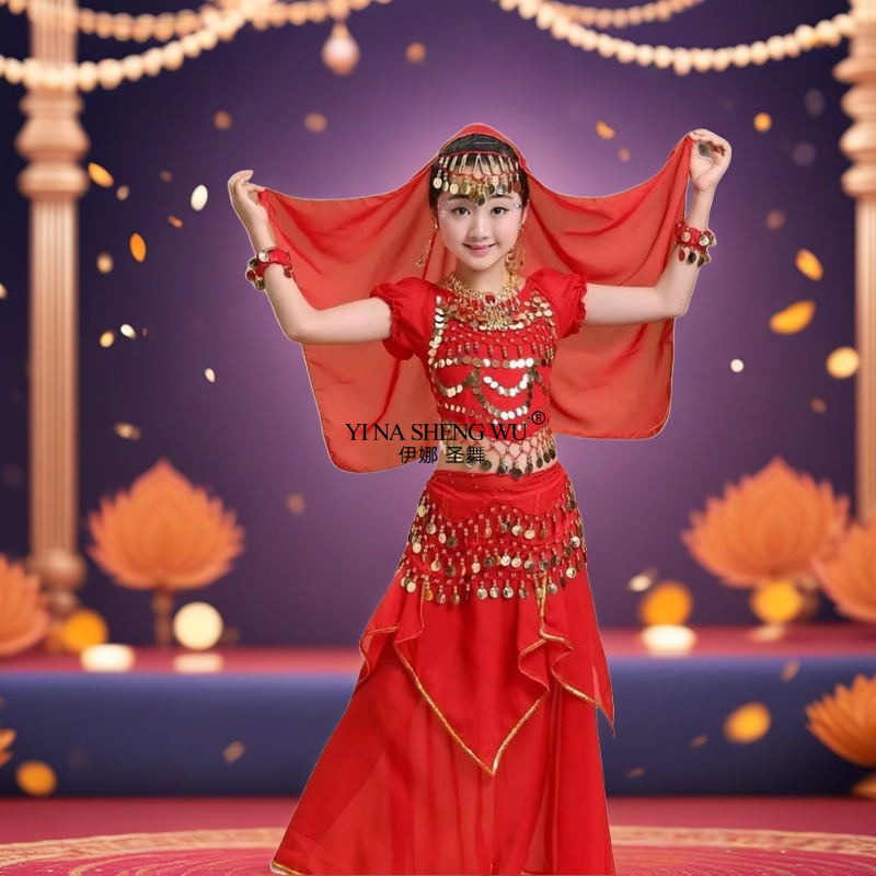 Baby Clothing India - Headdress Dance Costumes Set Colorful Princess