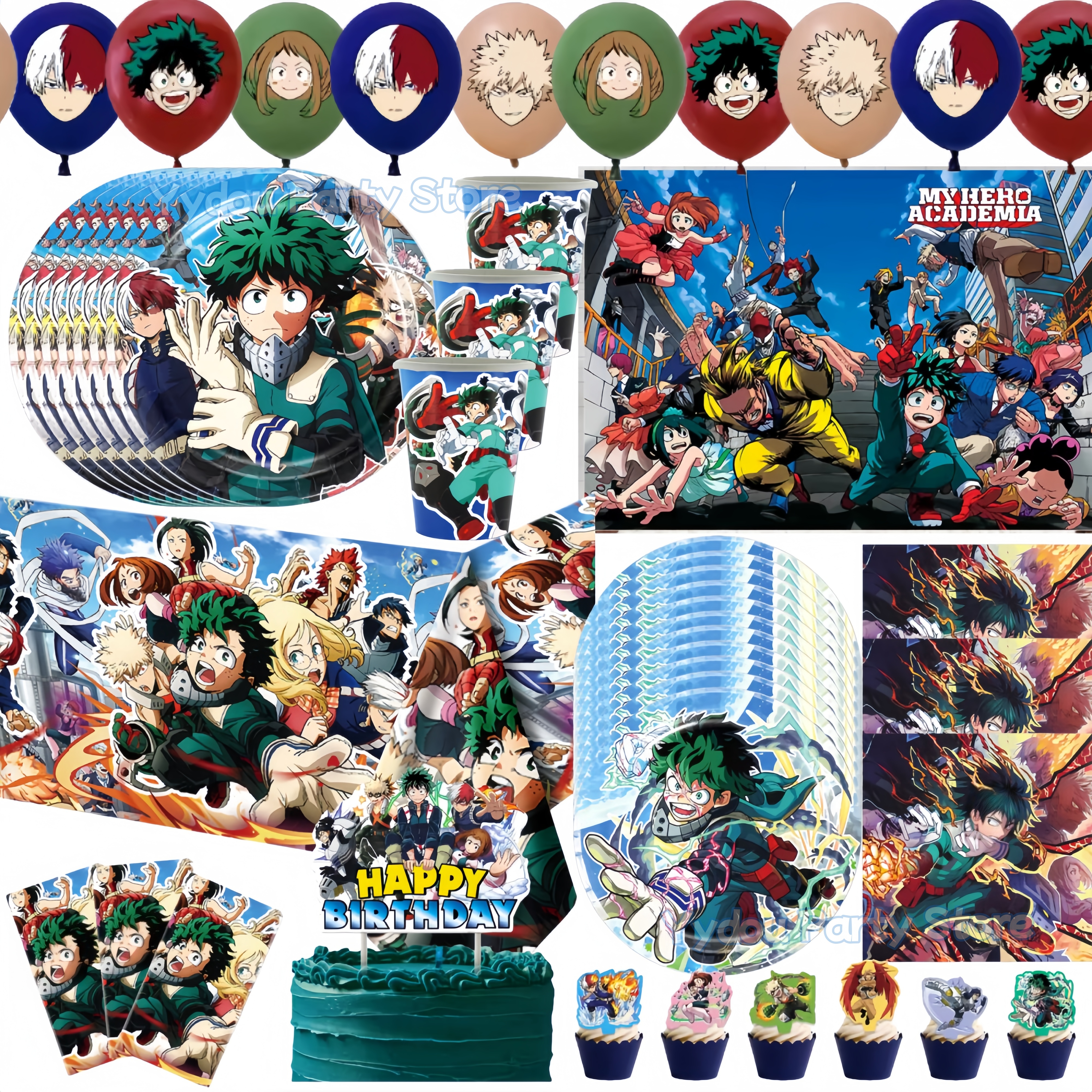 Baby Clothing Kit - Hero Academiaed Birthday Party Decoration Tableware