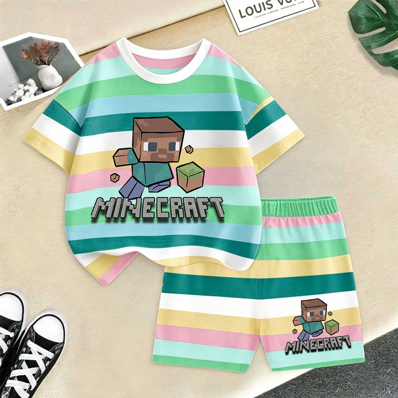 Minecrafted Girl boy Summer T  - Baby Clothing Kit reseña y precio