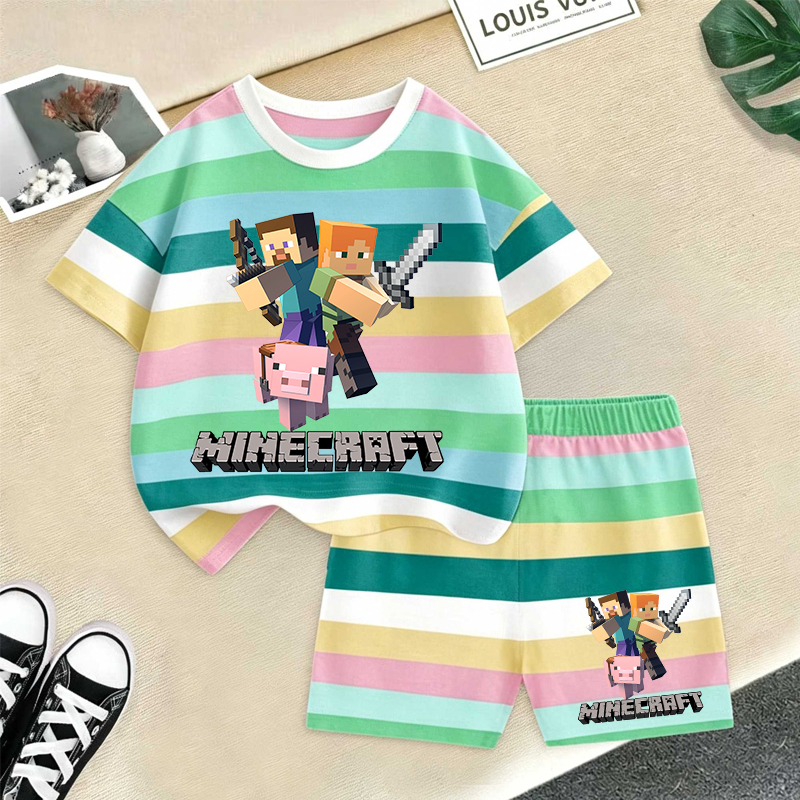 Minecrafted Girl boy Summer T  - Baby Clothing Kit reseña y precio