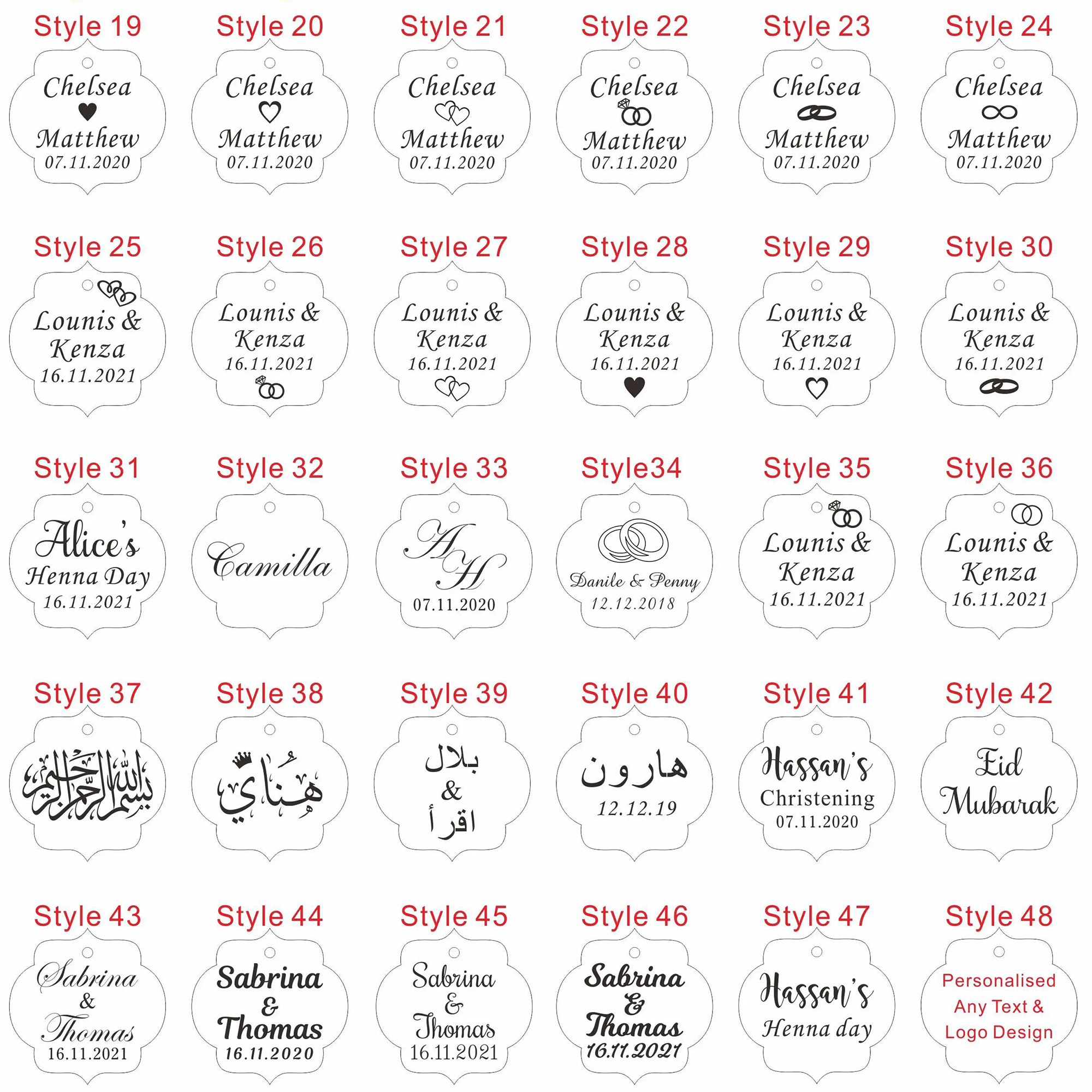 20/50/100Pcs Custom Wedding Pa - Baby Clothing Easter reseña y precio