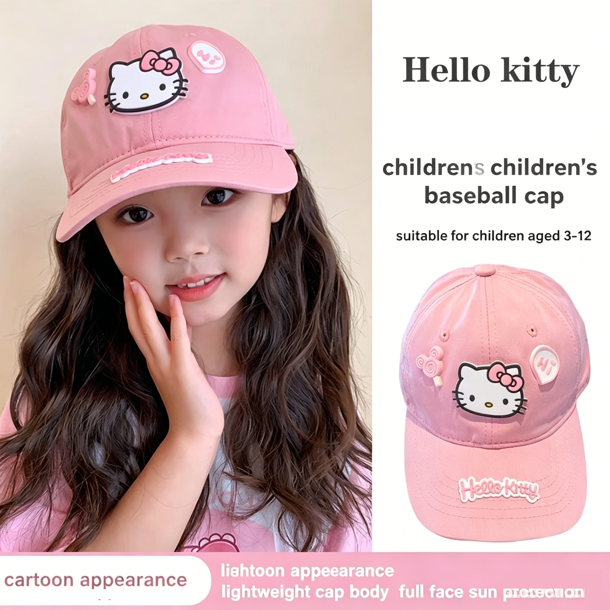 Hello Kitty Baseball Cap for T - Sun Hat Wide Brim reseña y precio