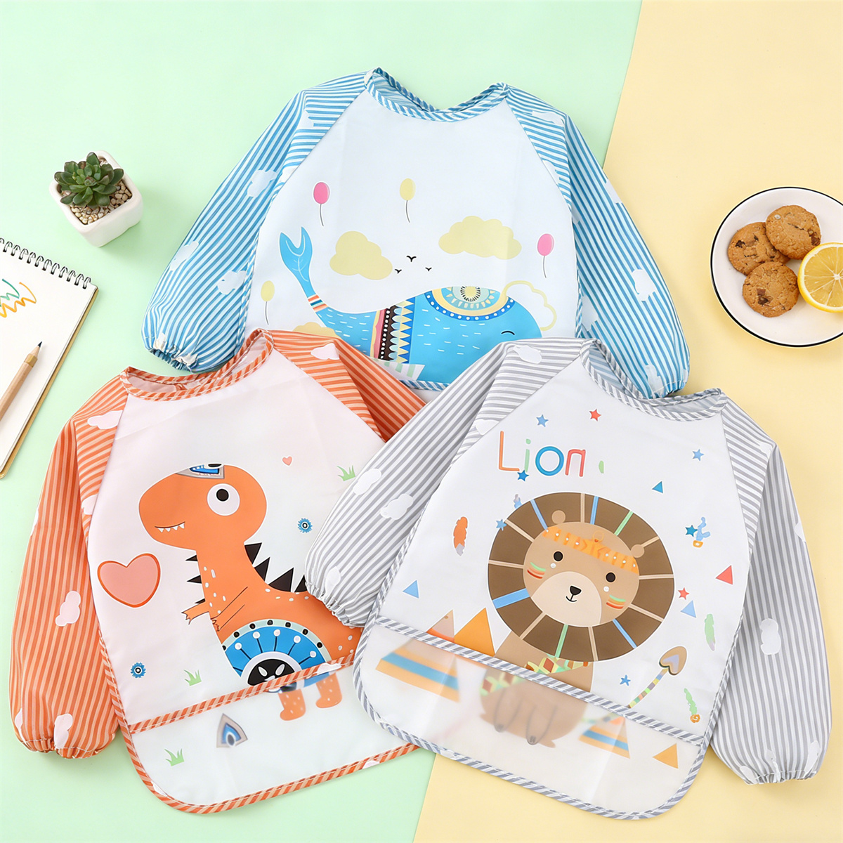 2pcs Waterproof Full Sleeve Ba - Baby Clothing Kit reseña y precio