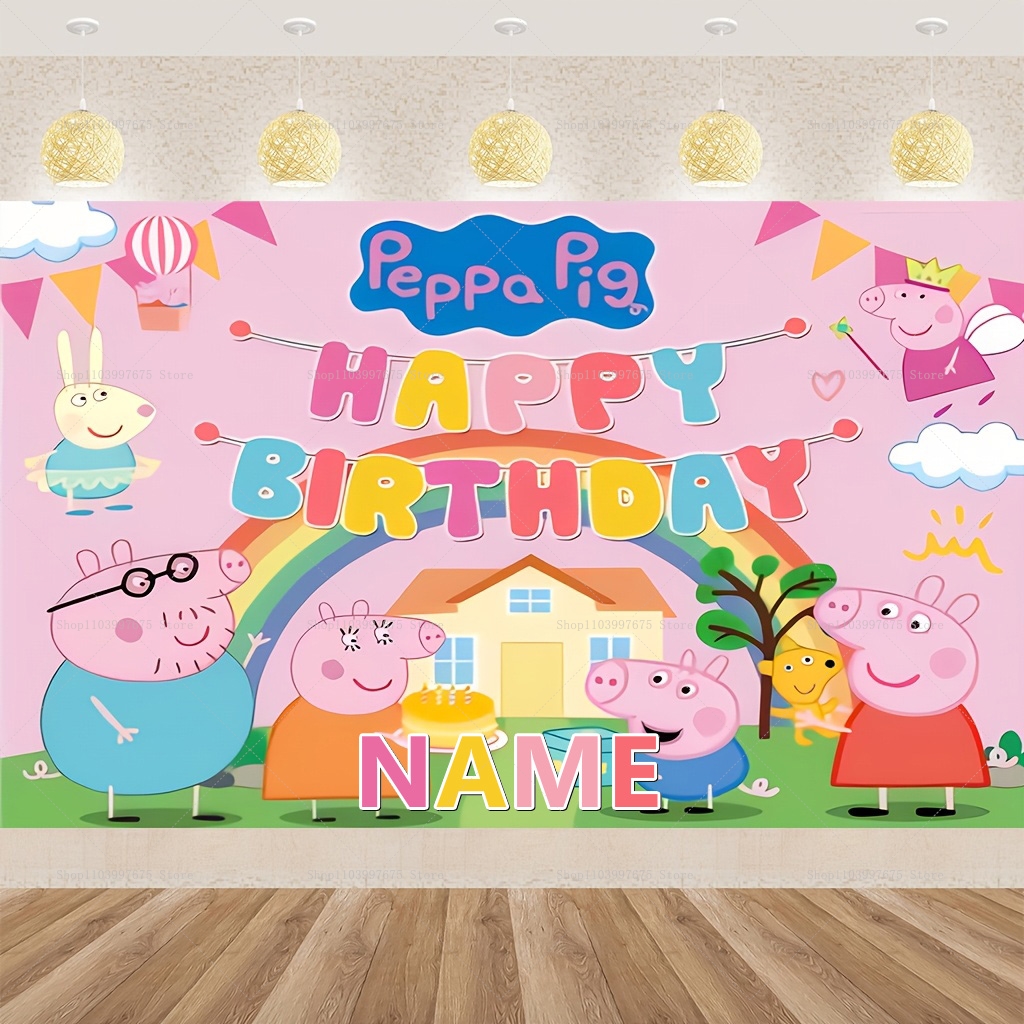 Custom Name Cartoon Peppa Pig  - Baby Clothing Easter reseña y precio