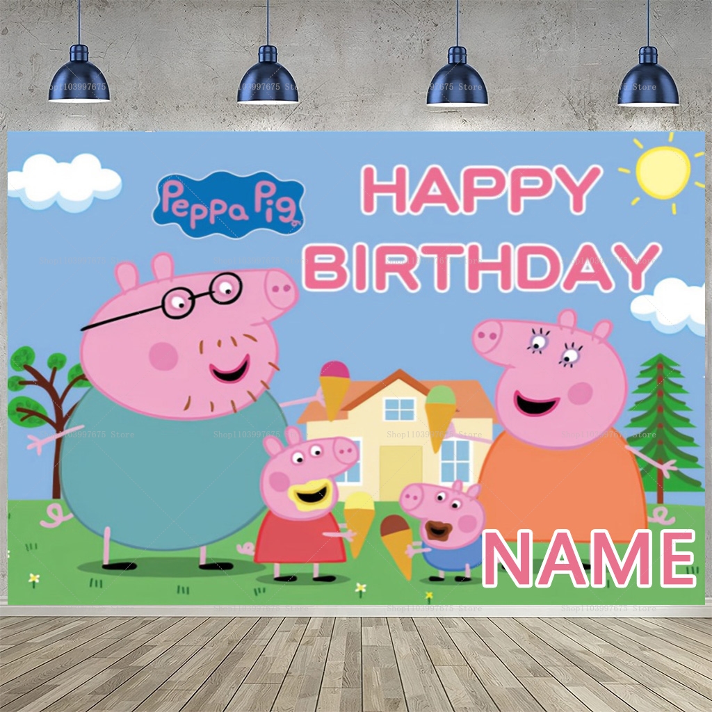 Custom Name Cartoon Peppa Pig  - Baby Clothing Easter reseña y precio