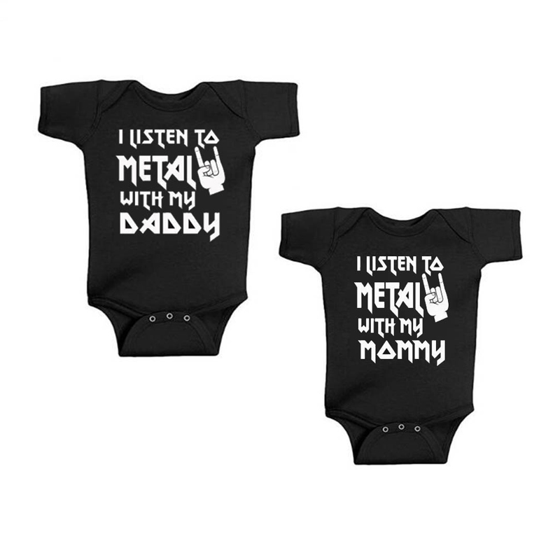 I Listen to Metal with My Dadd - Baby Clothing Gender Neutral reseña y precio
