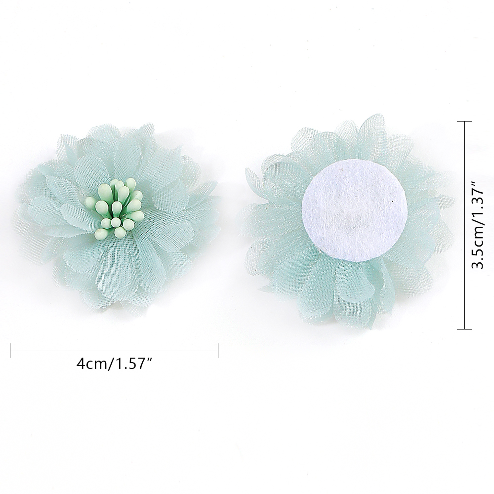 10Pcs 4cm Chiffon Flowers Head - Baby Clothing Yarn reseña y precio