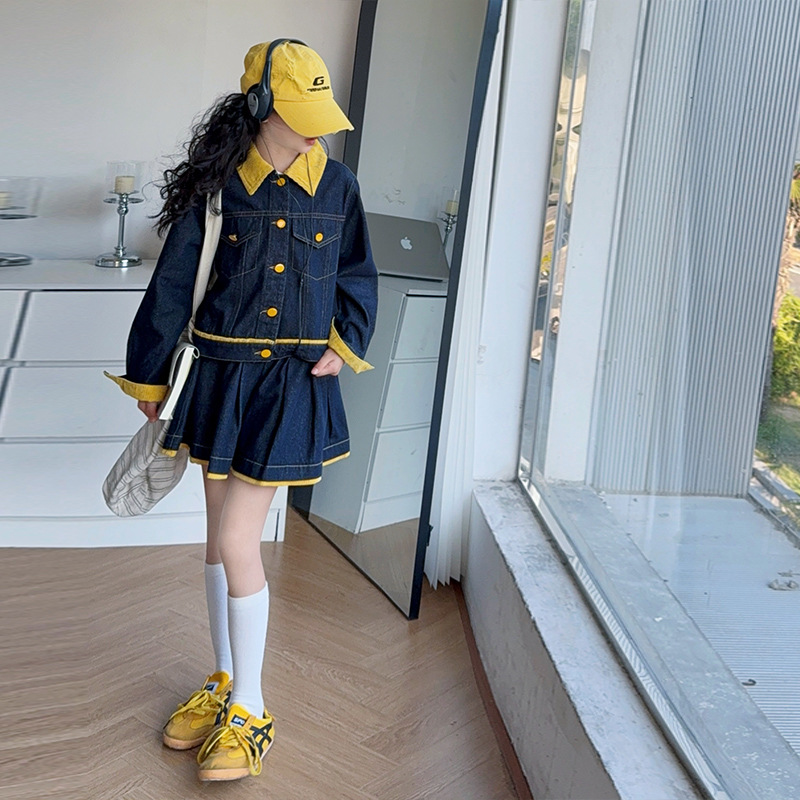 Teen Girls Trendy Yellow Lapel - Baby Clothing Yellow reseña y precio