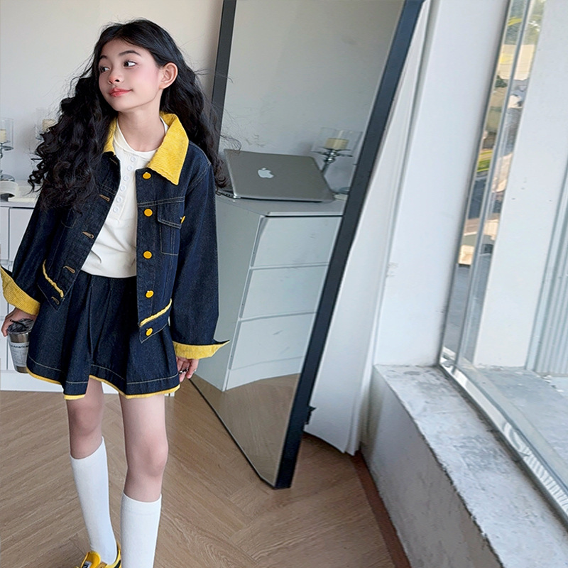 Teen Girls Trendy Yellow Lapel - Baby Clothing Yellow reseña y precio