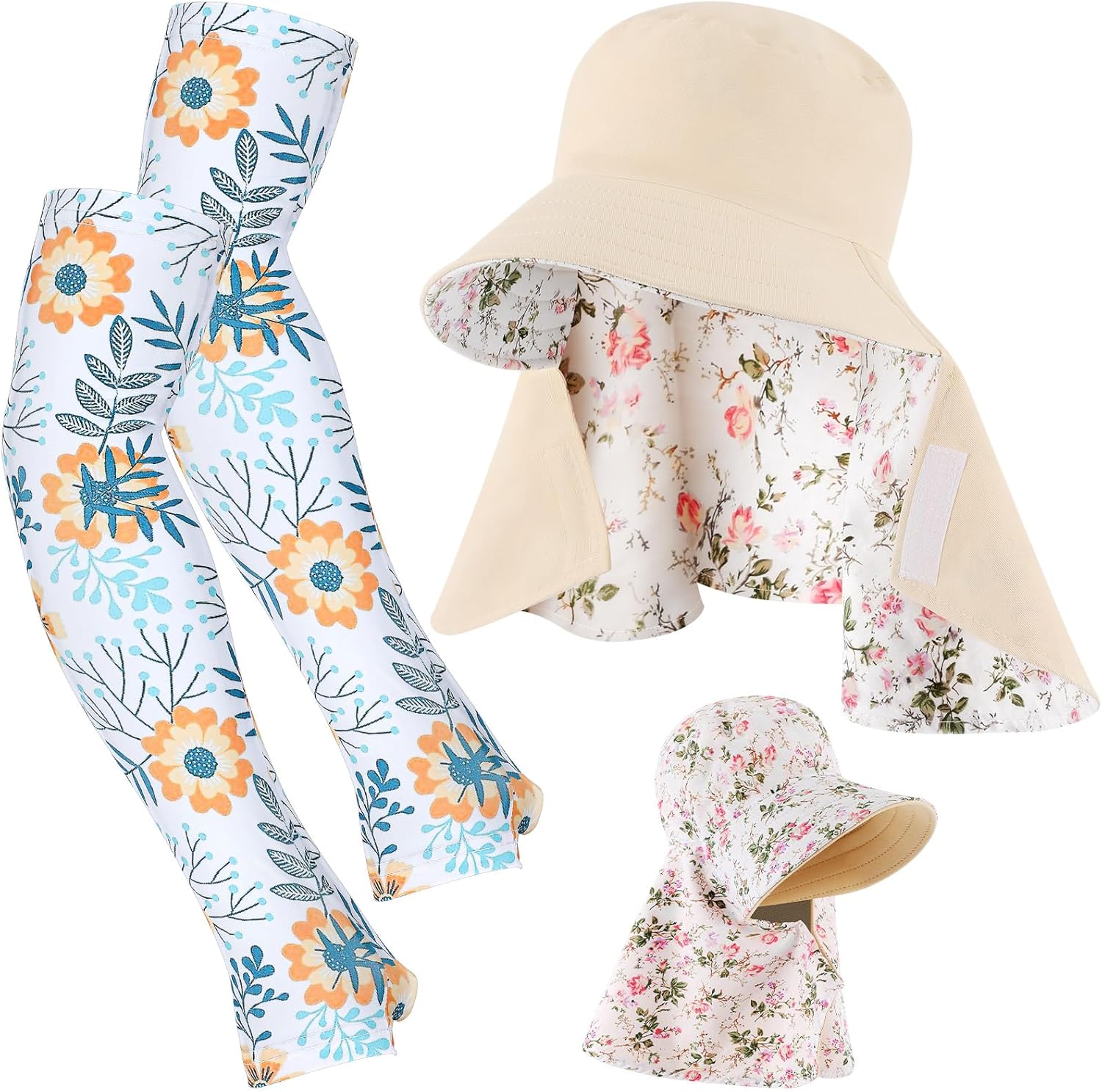 2 Pcs Floral Garden Hat for Wo - Sun Hat Wide Brim reseña y precio