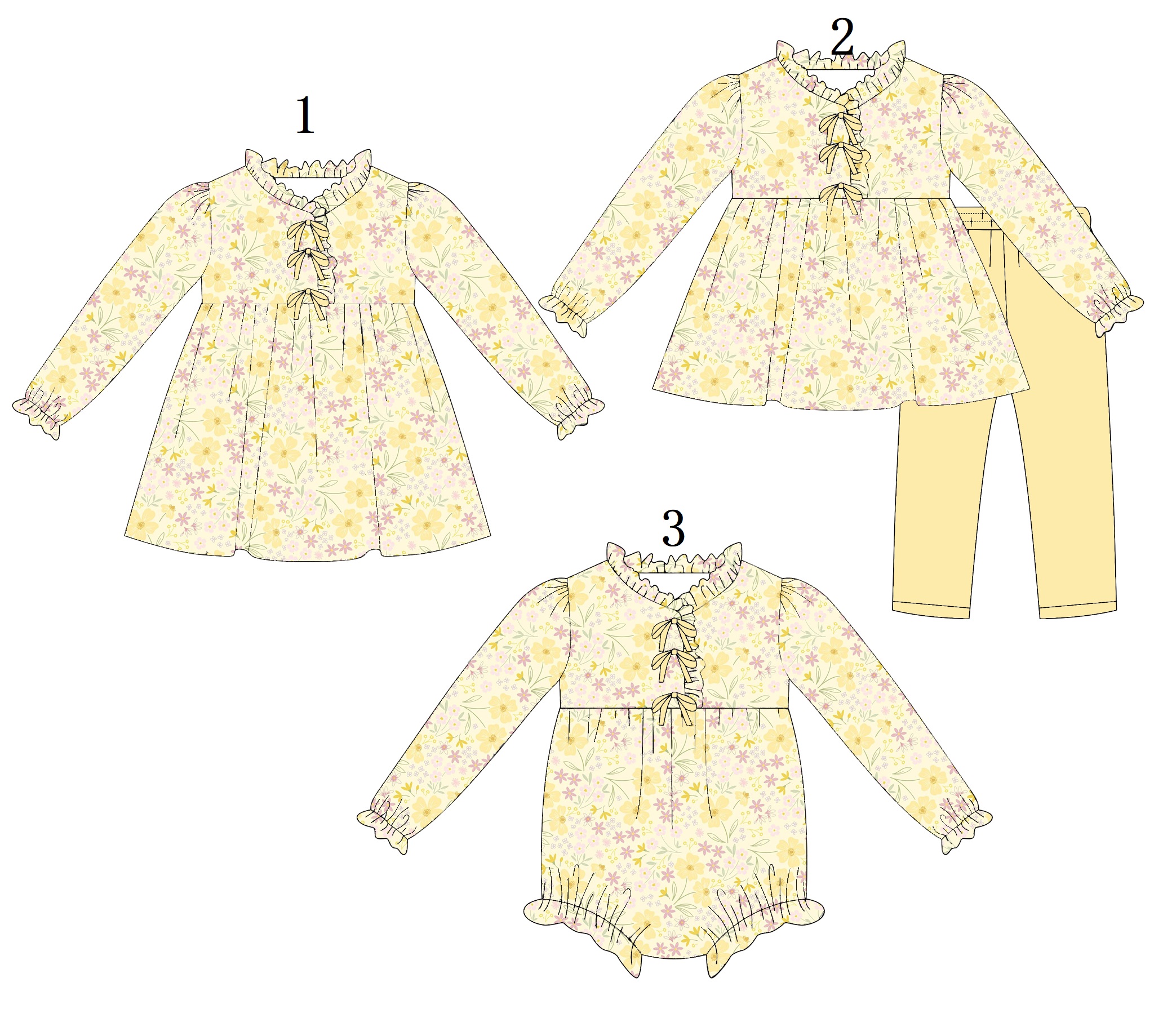 High Quality Yellow Floral Pri - Baby Clothing Yellow reseña y precio