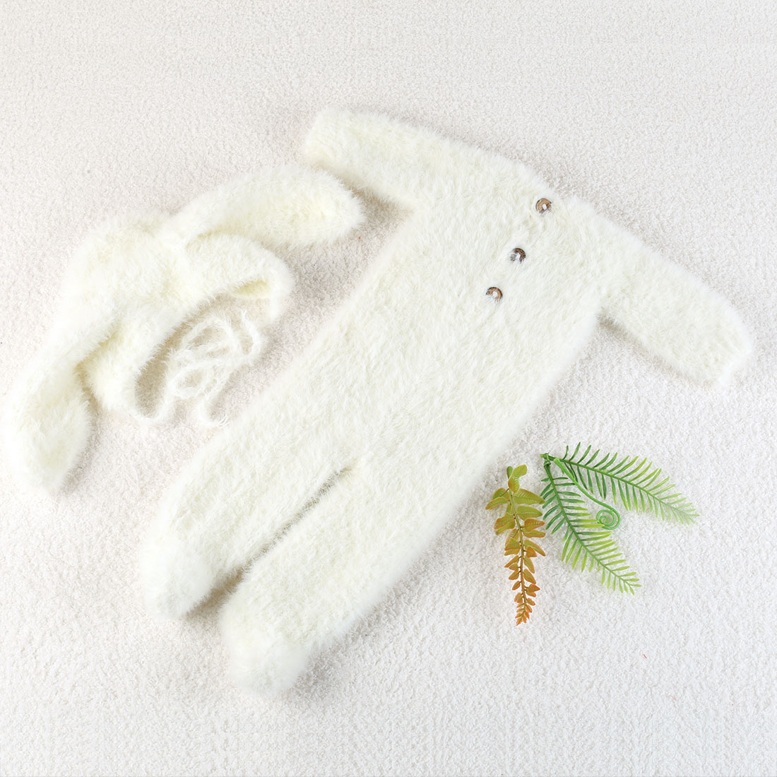 Vintage Knit Fluffy Teddy Bear - Baby Clothing Kit reseña y precio