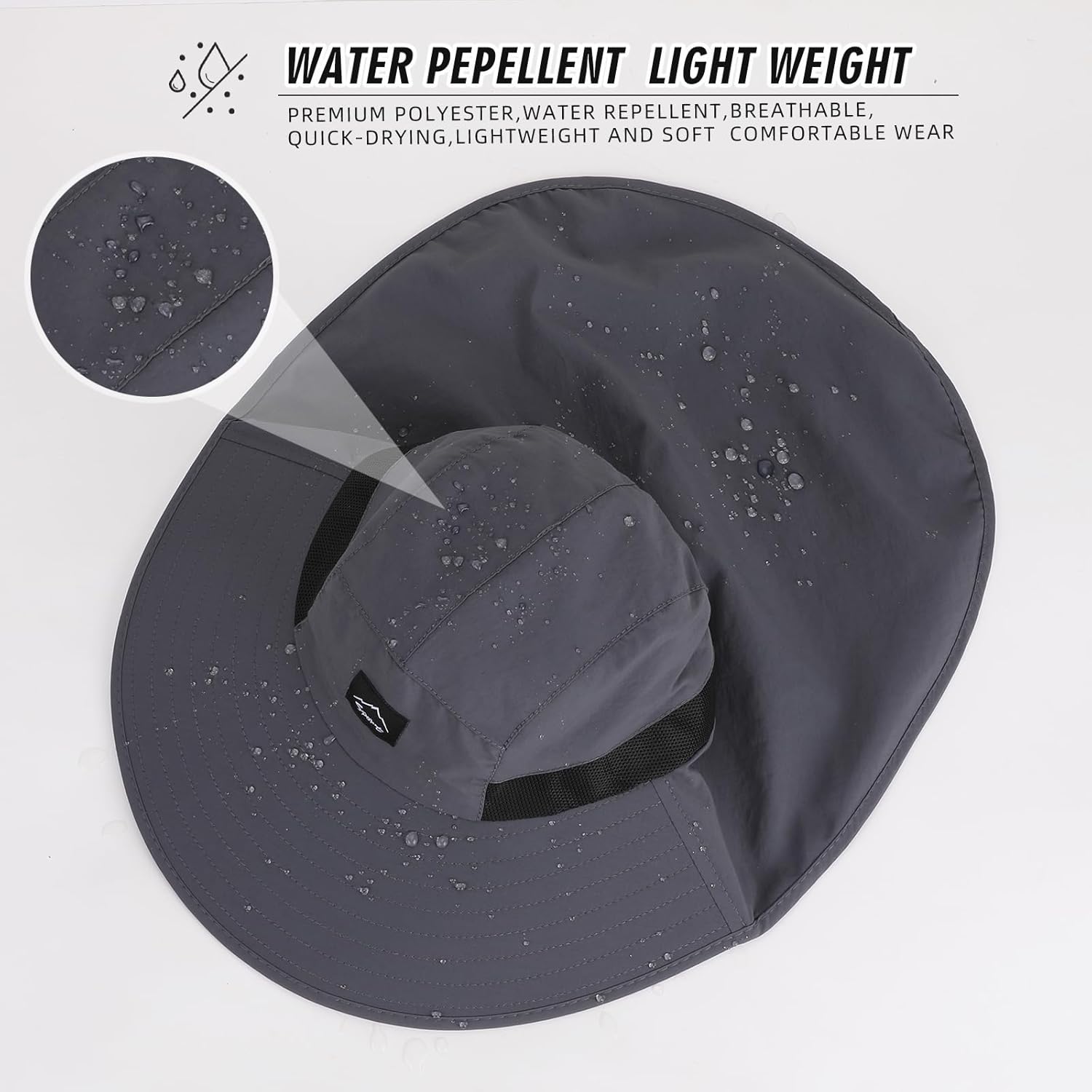 UPF50+ Sun Hat with Neck Flap, - Sun Hat Wide Brim reseña y precio
