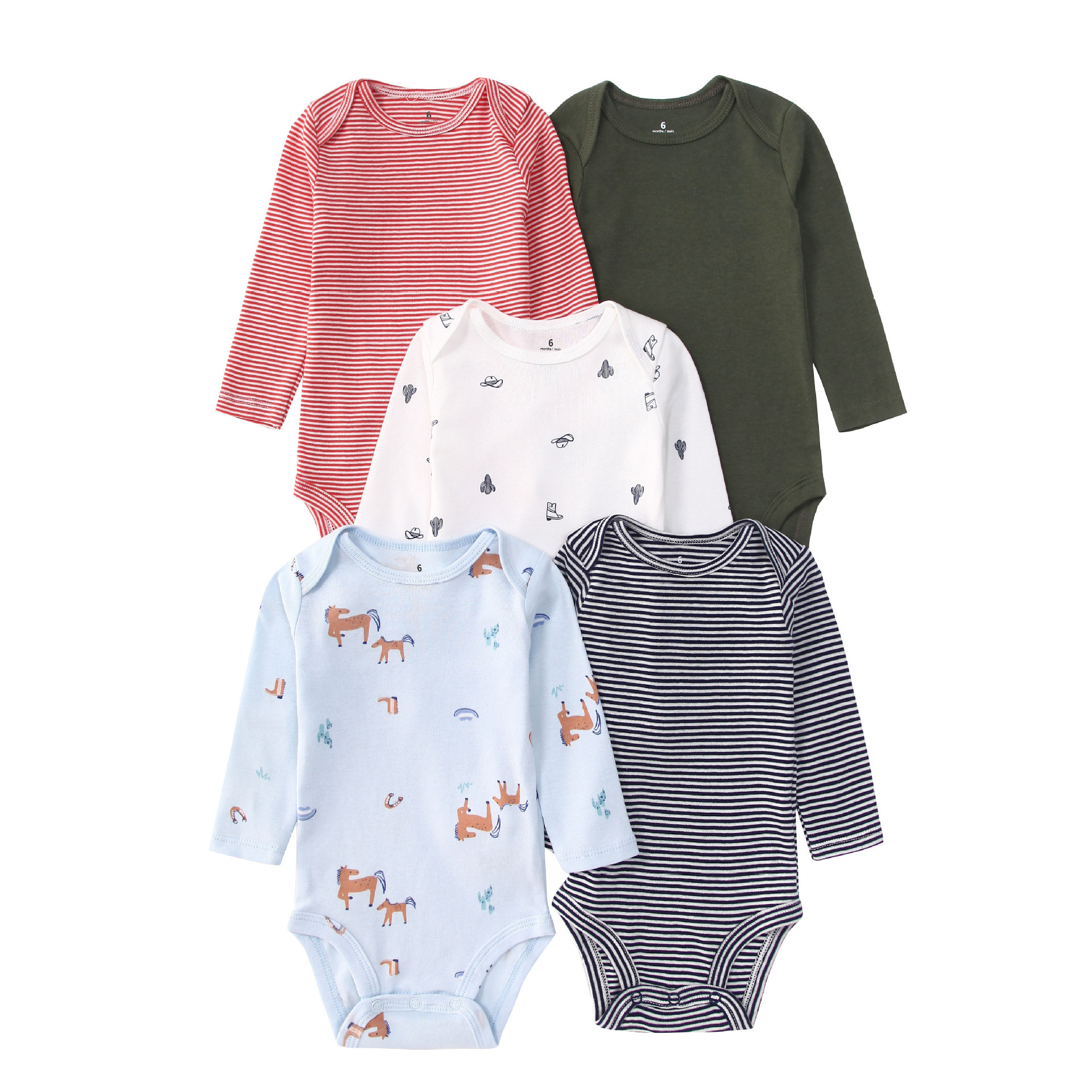 5PCS Newborn Infant Baby Bodys - Baby Clothing Gender Neutral reseña y precio
