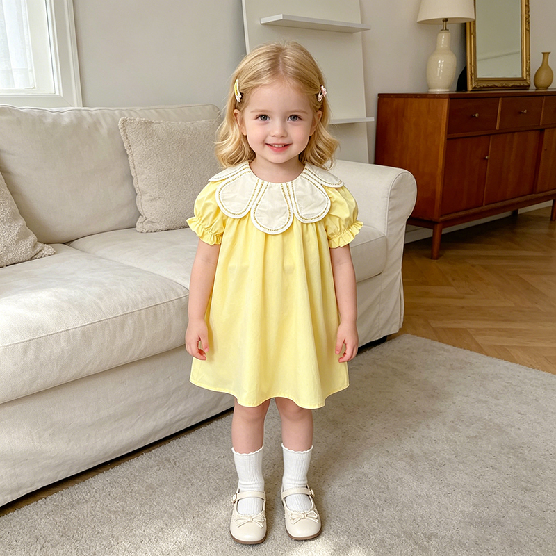 Summer New 2-6Yrs Baby Dress G - Baby Clothing Yellow reseña y precio