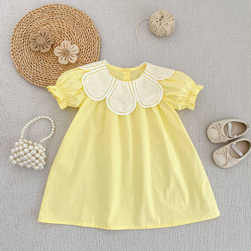 Summer New 2-6Yrs Baby Dress G - Baby Clothing Yellow reseña y precio